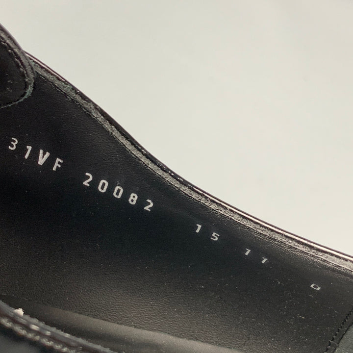 SALVATORE FERRAGAMO Talla 11 Zapatos con cordones de cuero negro
