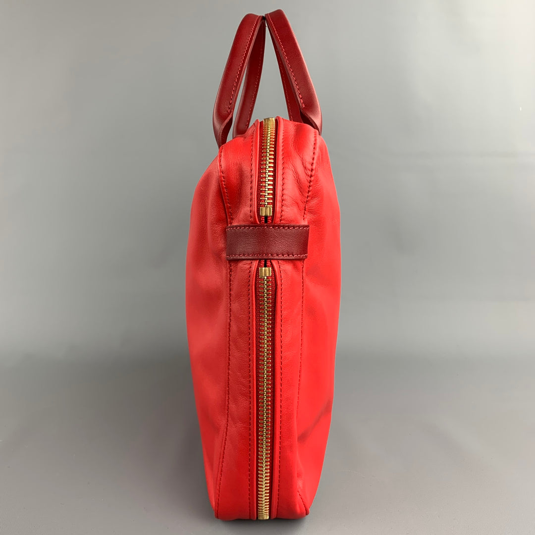 LONGCHAMP Red Leather Tote Handbag