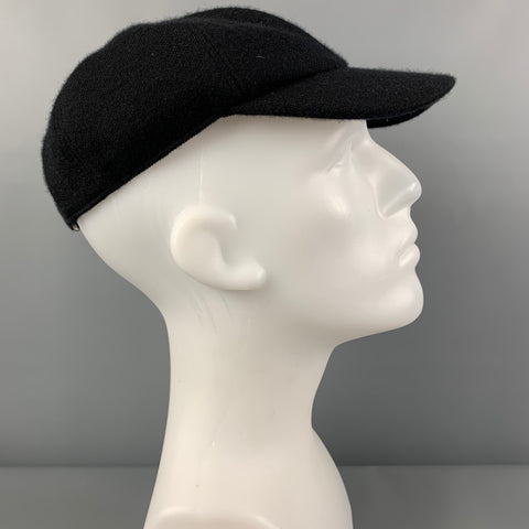 NAKED CASHMERE Size S/M Black Cashmere Blend Baseball Hat
