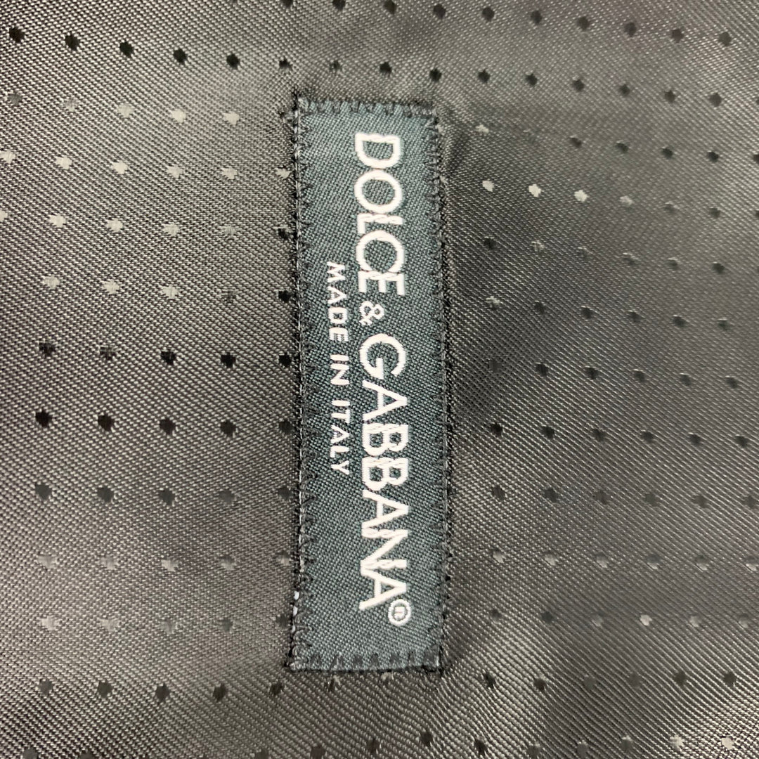 DOLCE & GABBANA SS15 Size 40 Regular Burgundy Black Passementerie 3D Embroidery Virgin Wool 3 Piece Suit
