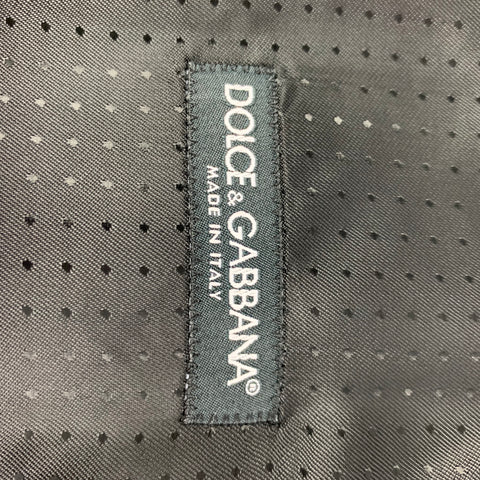 DOLCE & GABBANA SS15 Size 40 Regular Burgundy Black Passementerie 3D Embroidery Virgin Wool 3 Piece Suit