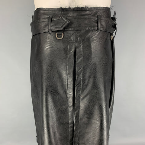 MAISON MARGIELA FW 2019 Size 32 Black Viscose Deconstructed Lapel Casual Pants