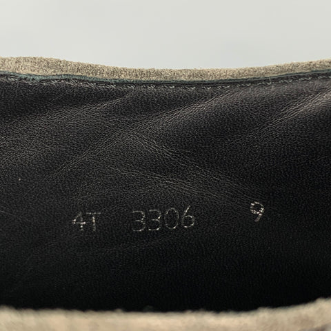 PRADA Talla 9 Zapatillas altas con cordones de ante gris