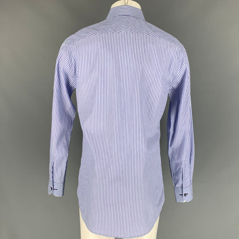 PAUL SMITH Size S Blue & Purple Stripe Cotton Button Down Long Sleeve Shirt