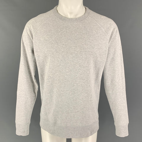 SALLE PRIVEE Size M Light Grey Heather Cotton Crew-Neck Sweatshirt