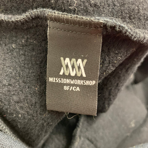 MISSION WORKSHOP Size L Black Wool Blend Hoodie Sweatshirt