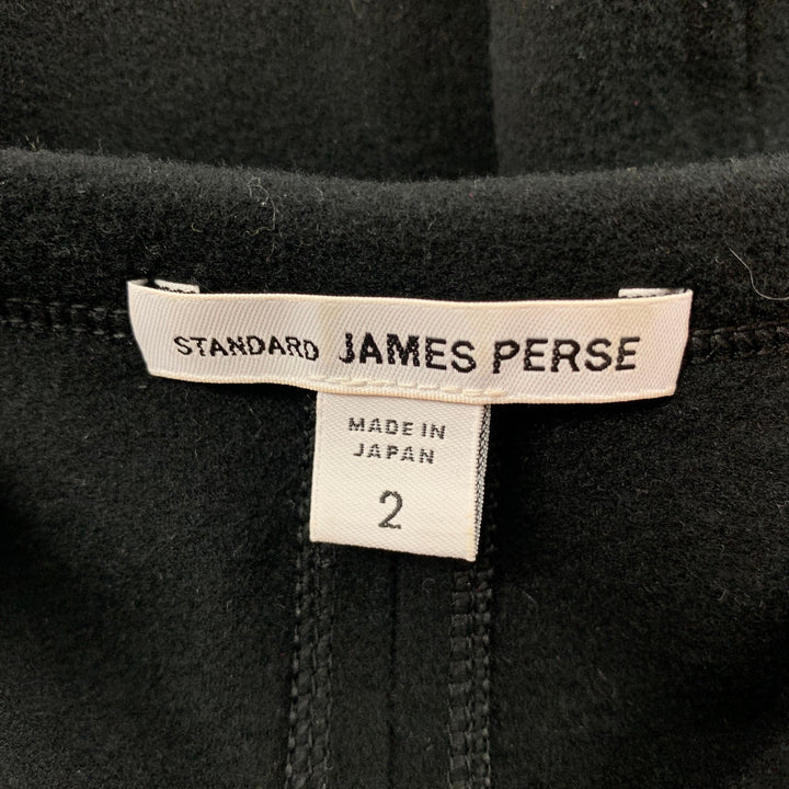 JAMES PERSE Size M Black Lyocell Blend Short Sleeve Pullover