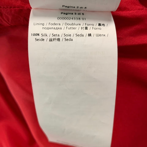 VALENTINO Size 6 Red Silk Wool Short Sleeve Cocktail Dress