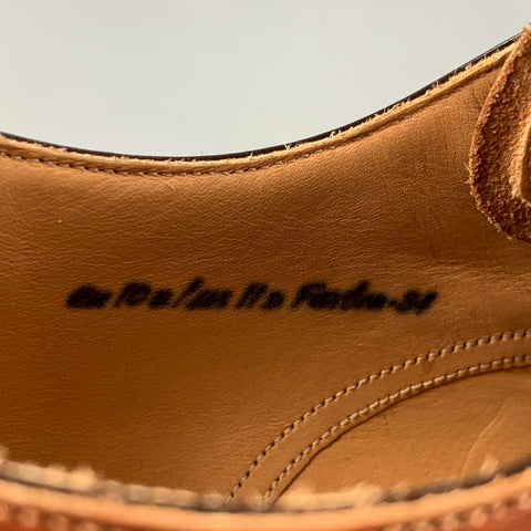 BALLY Size 11 Tan Leather Cap Toe Lace Up Shoes