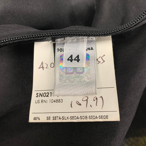 D&amp;G by DOLCE &amp; GABBANA Taille 8 Haut habillé en soie mélangée noire