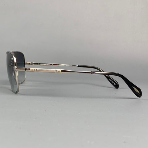 OLIVER PEOPLES Silver & Blue Metal Sanford Sunglasses