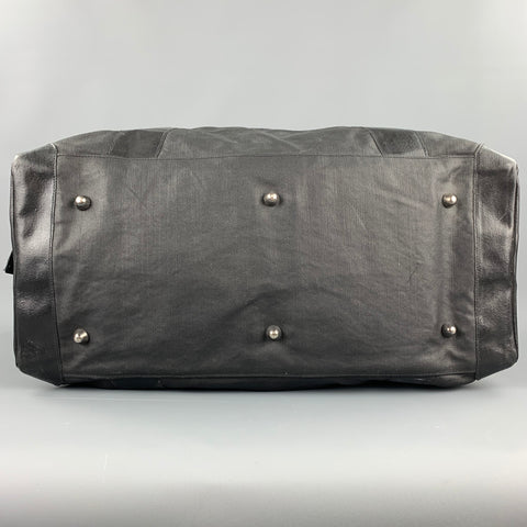 DRIES VAN NOTEN Sac de sport rectangulaire en toile enduite noire