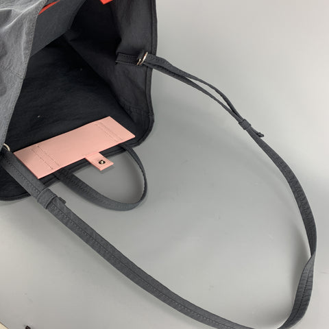 ACNE STUDIOS  Navy Canvas Leather Snap Tote Bag