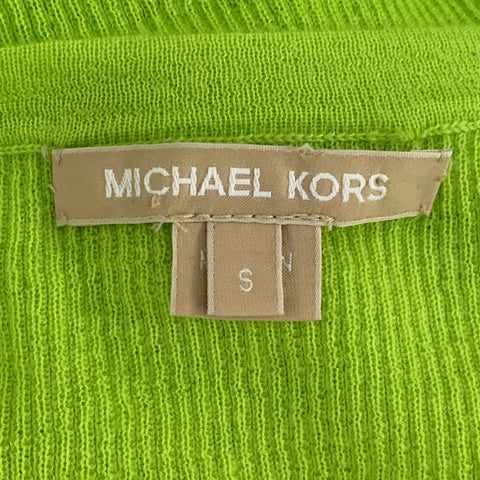 MICHAEL KORS Cashmere Ribbed Knit Size S Green Pullover