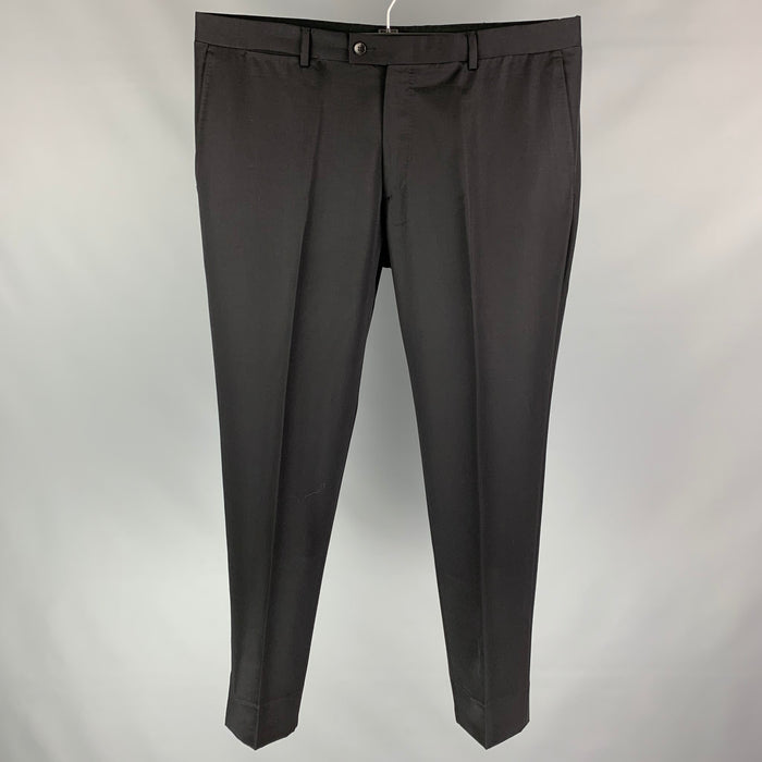 GUCCI Size 40 Black Wool Zip Fly Dress Pants