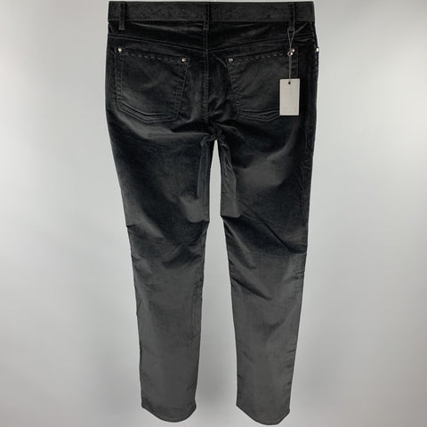 JOHN VARVATOS Size 34 Black Corduroy Jean Cut Casual Pants