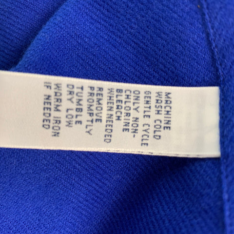 RALPH LAUREN Size M Blue Solid Cotton Patch Pockets Long Sleeve Shirt
