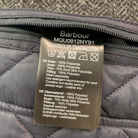 BARBOUR Chaleco con broches y cremallera de poliamida marrón marino talla M