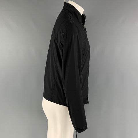 ARMANI COLLEZIONI  Size S Black Poliammide Windbreaker Jacket