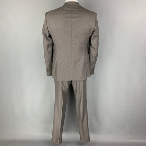 CALVIN KLEIN COLLECTION Size 44 Grey Woven Wool Notch Lapel Suit