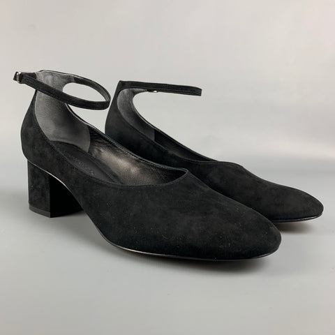 SIGERSON MORRISON Talla 8 Zapatos de tacón con correa al tobillo de ante negro