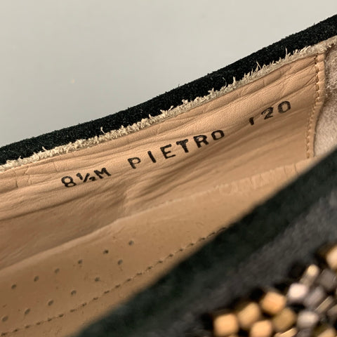 DONALD J PLINER Size 8.5 Black Gold Slip On Flats