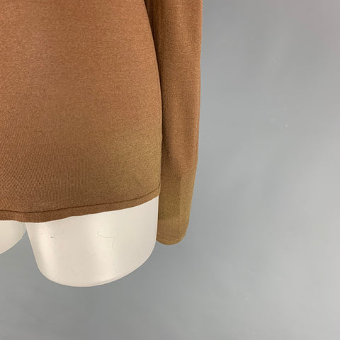 GUCCI Taille S Pull à manches longues en mélange de soie cuivrée