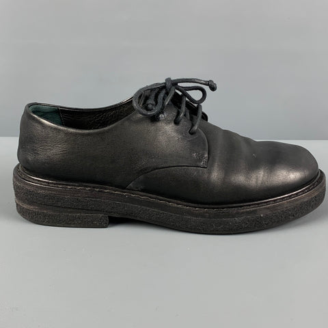 MARSELL Talla 6 Zapatos con cordones y plataforma de cuero negro