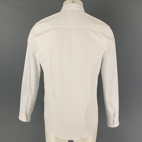 AMI by ALEXANDRE MATTIUSSI Talla M Camisa de manga larga con botones de algodón blanco