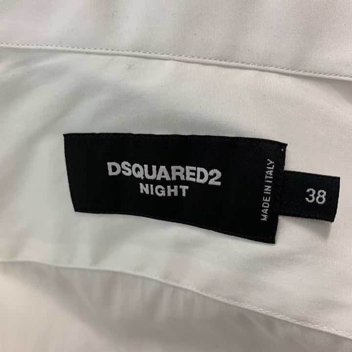 DSQUARED2 Size XXS White Cotton Solid Button Down Shirt