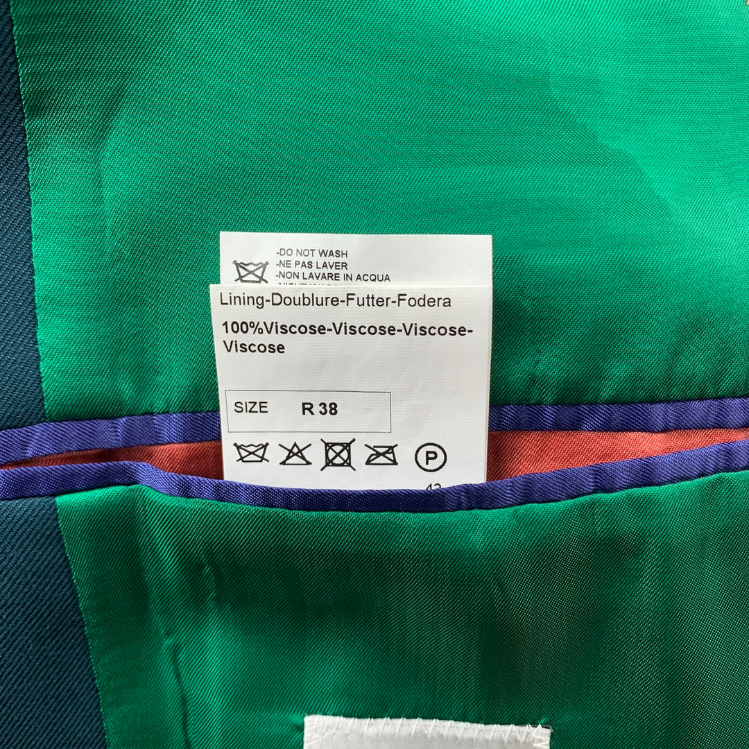 PAUL SMITH Soho Fit Taille 38 Manteau de sport à revers cranté en laine vert forêt régulière