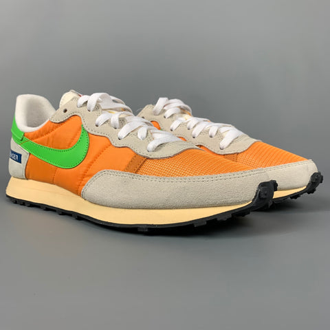 Zapatillas de deporte NIKE Challenger de ante con bloques de color naranja y verde talla 9.5