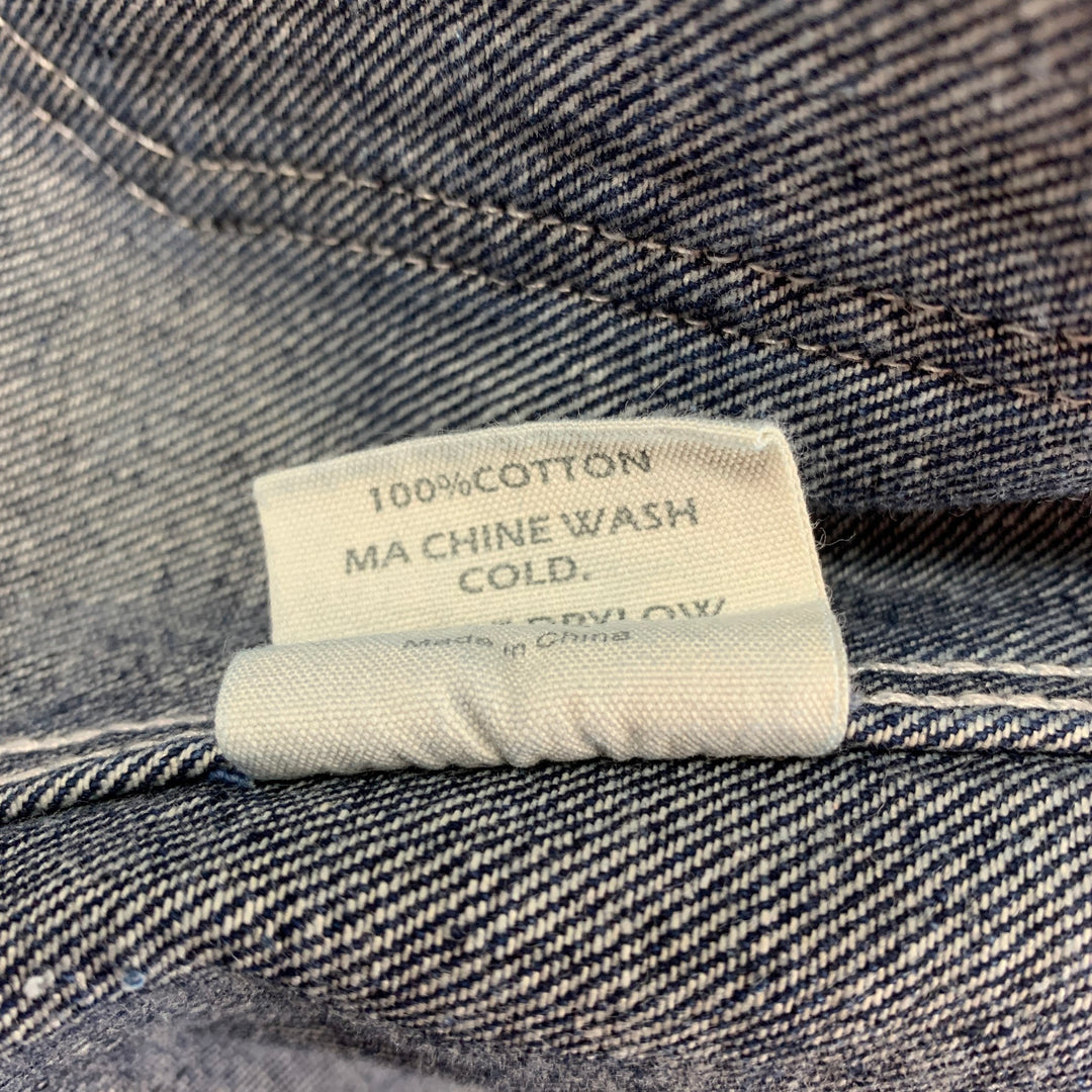 OKONKWO Size L Indigo Cotton Worker Jacket