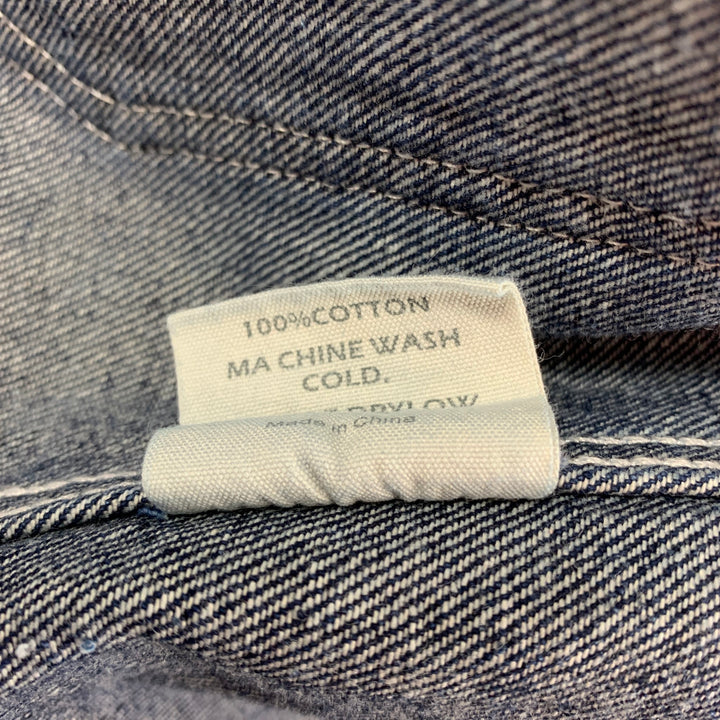 OKONKWO Size L Indigo Cotton Worker Jacket