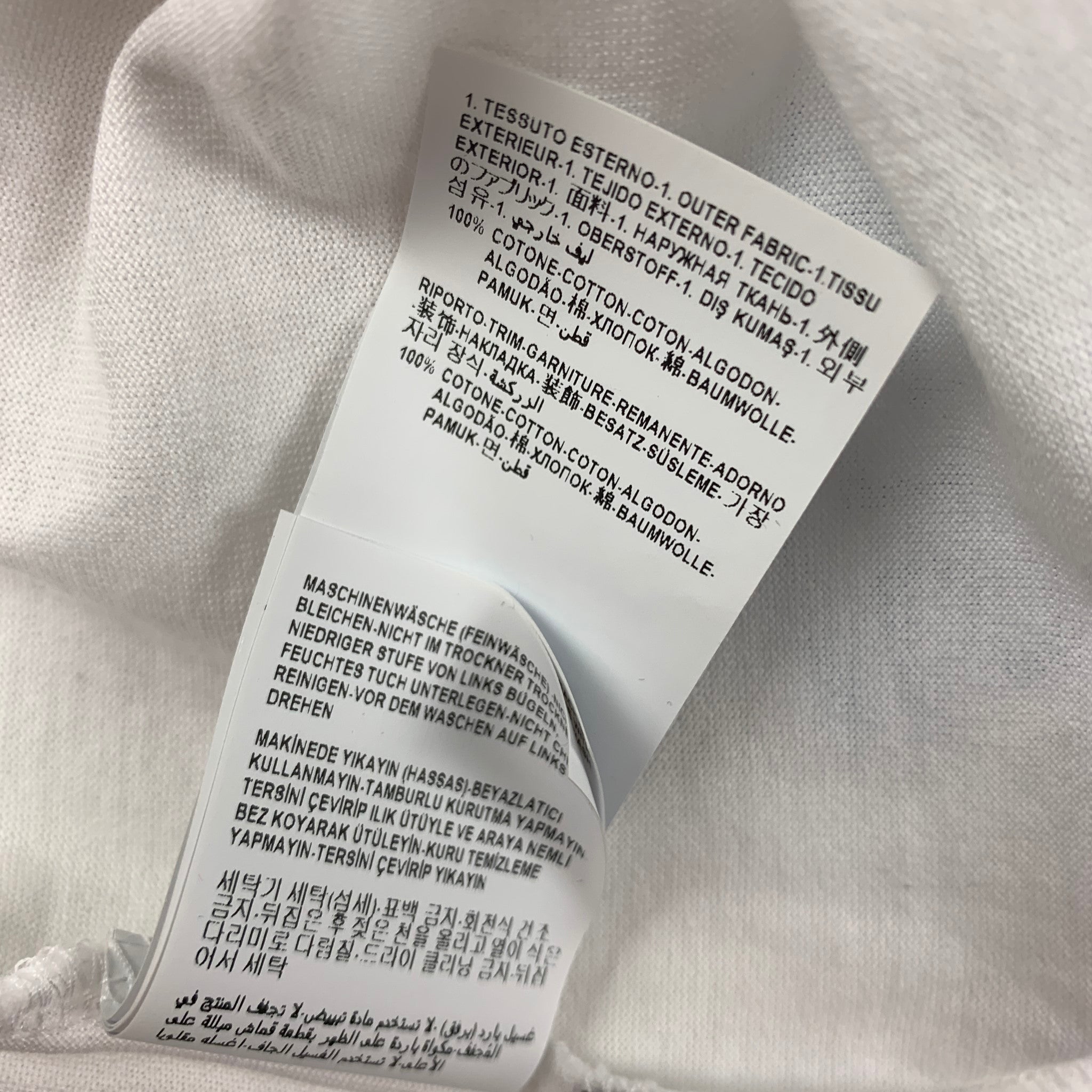 VERSACE Size S White Red Print Cotton Crew-Neck T-shirt