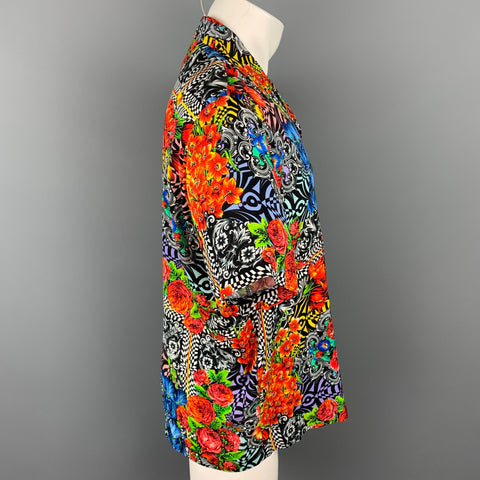 VERSACE JEANS COUTURE Size S Multi-Color Print Viscose Camp Short Sleeve Shirt