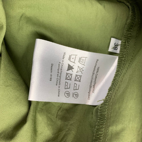 BAUM UND PFERDGARTEN Size 2 Green Cotton Wide Leg Cropped Casual Pants
