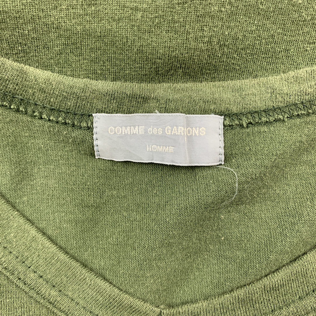 COMME des GARCONS Size M Olive Patchwork Jersey Pullover