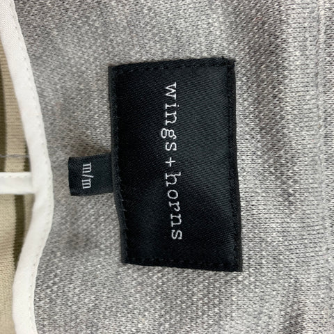 WINGS and HORNS Size M Grey Heather Cotton Nylon Notch Lapel Sport Coat