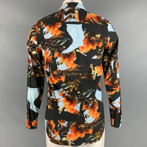 GIVENCHY Size M Multi-Color Abstract Cotton Long Sleeve Shirt