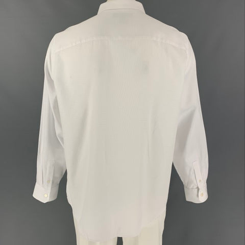 MICHAEL KORS Size XL White Cotton Long Sleeve Shirt
