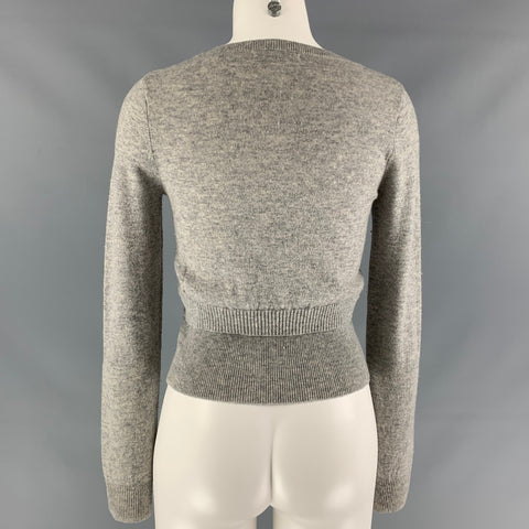 SANDRO Size S Grey Heather Wool / Cashmere Pullover