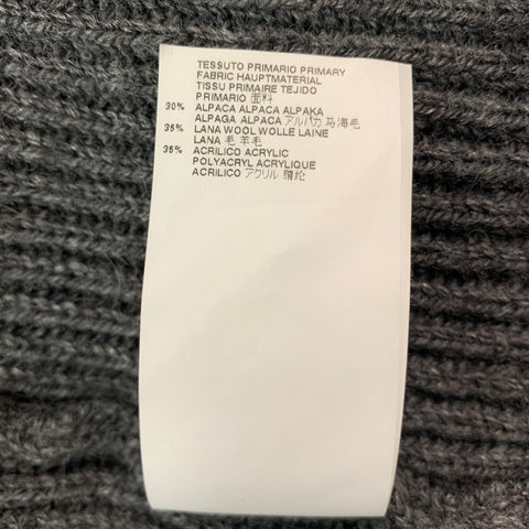 MARTIN MARGIELA Size L Grey Alpaca Blend Hooded Sweater