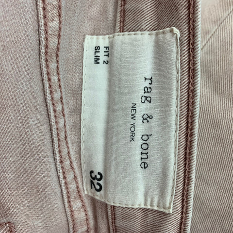 RAG &amp; BONE Taille 32 Jean Slim en Coton Délavé Nude