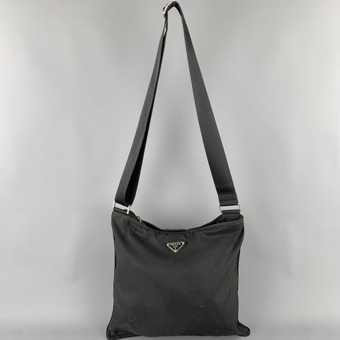 PRADA Black Nylon Cross Body Handbag