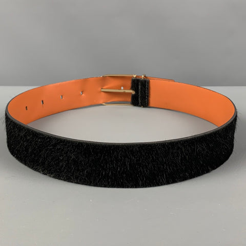 MAISON BOINET Waist Size 28 Black Calf hair Belt
