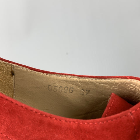 CÉRÉMONIE D'OUVERTURE Taille 7 Bottines à plateforme en daim rouge