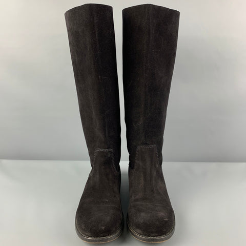 VERA WANG Kristen Talla 8.5 Botas de ante negras