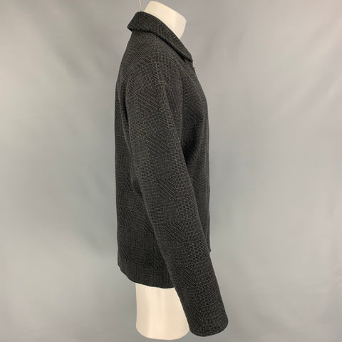 CALVIN KLEIN COLLECTION Size 38 Charcoal Black Textured Wool / Cashmere Jacket