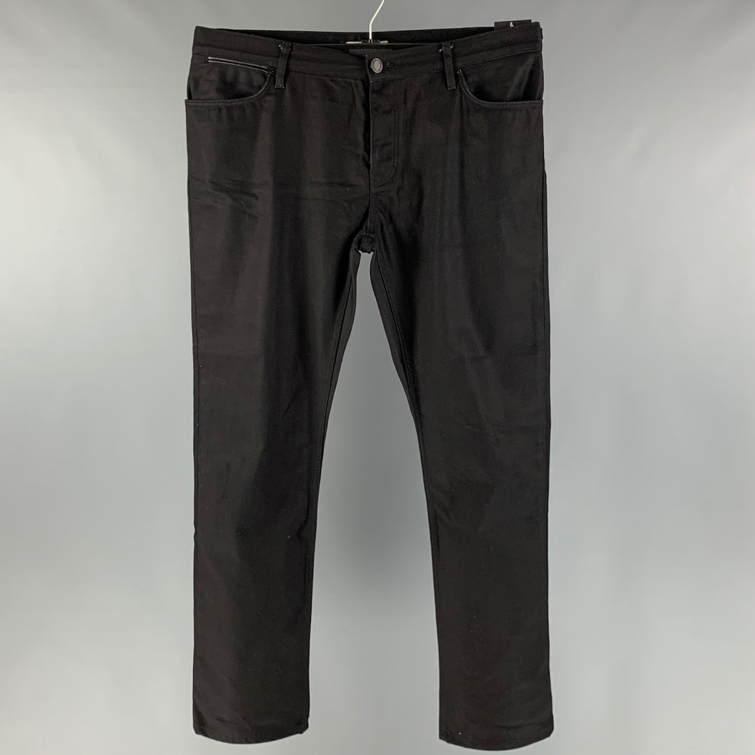 Louis Vuitton - Authenticated Jean - Denim - Jeans Black Plain for Women, Very Good Condition
